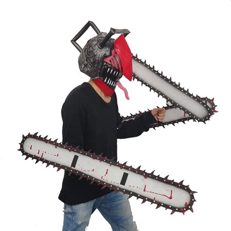 Fivean Anime Chainsaw Man Mask With Chainsaw Halloween India Ubuy