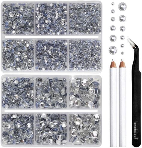 Amazon BEADSLAND Hotfix Rhinestones 6080PCS Clear Rhinestones For