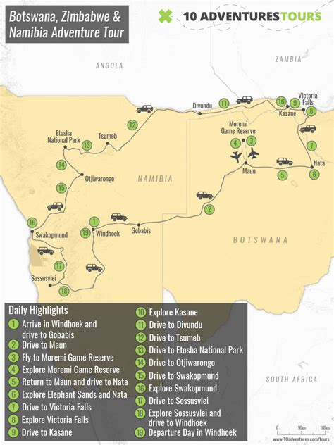 Botswana Zimbabwe And Namibia Adventure Tour