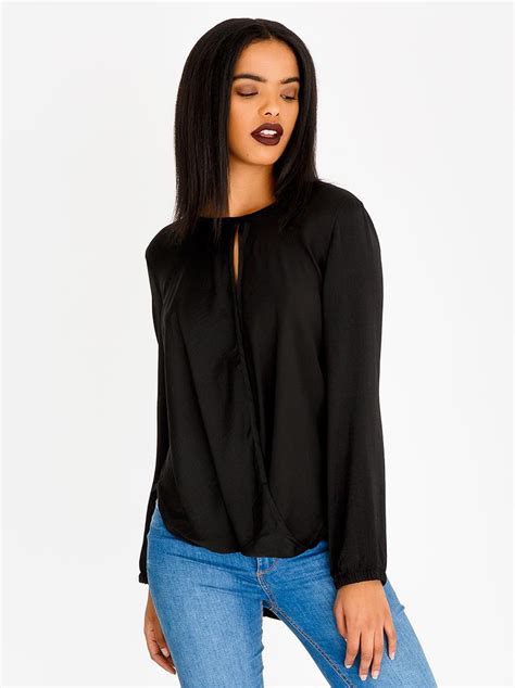 Wrap Over Blouse Black Edit Blouses Superbalist