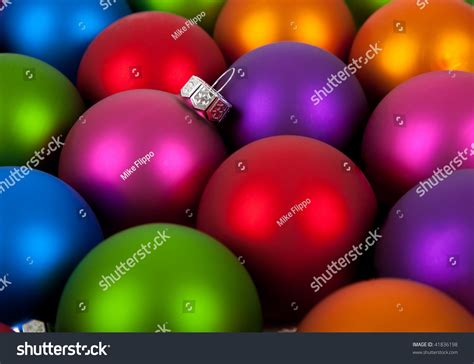 Multi Colored Christmas Ornamentsbaubles Including Pink Red Orange