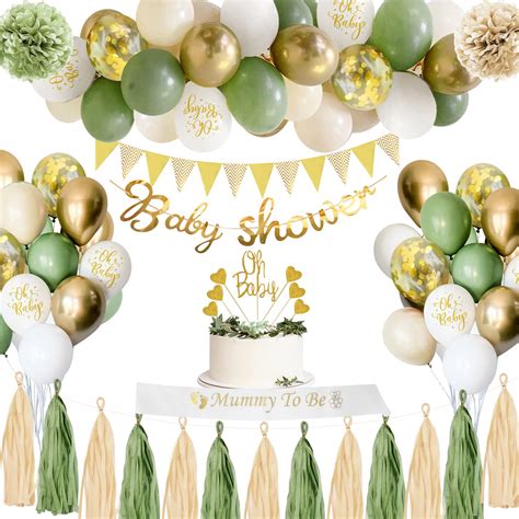 Buy Baby Shower Decorations Boy Girls Sage Green Baby Shower