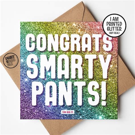 Smarty Pants Card Etsy