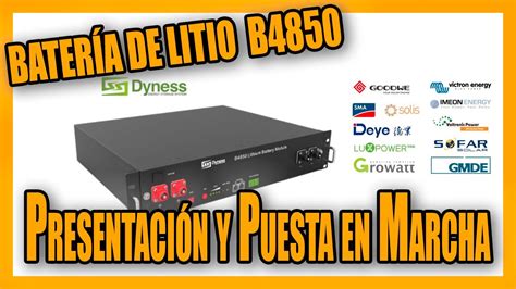 Batería de Litio Dyness B4850 48V LiFePO4 2 4kWh YouTube