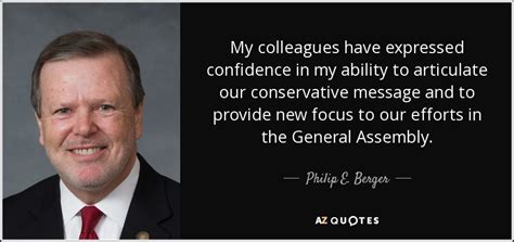 Philip E Berger Quote My Colleagues Have Expressed Confidence In My