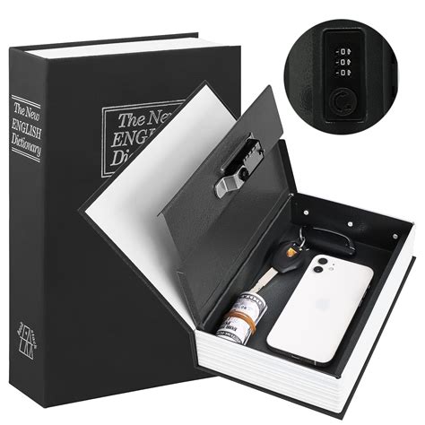 KYODOLED Diversion Book Safe With Combination Lock Secret Hidden Metal