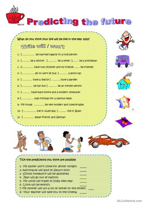 Predicting The Future English Esl Worksheets Pdf And Doc