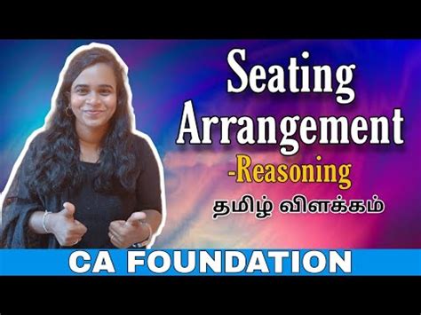 Reasoning Seating Arrangement In Tamil Ca Foundation Tnpsc Ssc