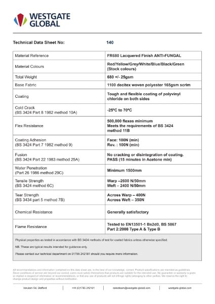 FR680 Technical Data Sheet NBS Source