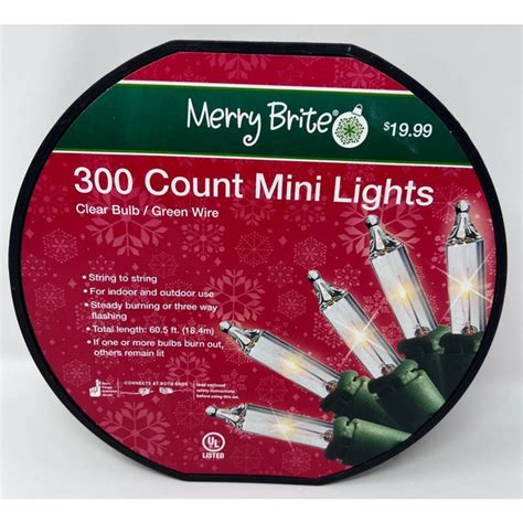 Merry Brite Holiday Merry Briite Christmas Mini Lights 30 Count