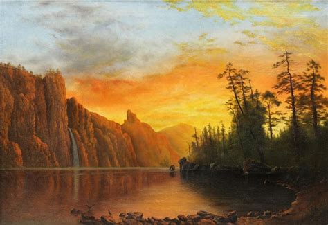 Sunset In California Yosemite Oil On Canvas By Albert Bierstadt On Artnet