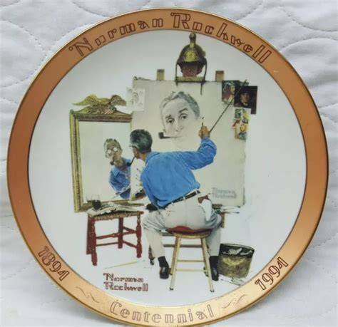 ASSIETTE TRIPLE AUTOPORTRAIT Norman Rockwell édition limitée échange