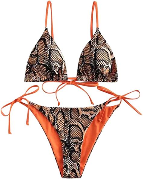 Oyxzexqw Beauty Erotische Dessous Strapse Damen Sommer Halfter Sexy Bikini Badeanzug Orange S