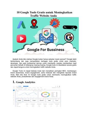 10 Google Tools Gratis Untuk Meningkatkan Traffic Website Anda