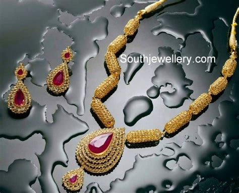 Gundla Mala With Polki Diamond Pendant Indian Jewellery Designs