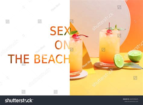 Glasses Tasty Sex On Beach Cocktail Stock Photo Shutterstock