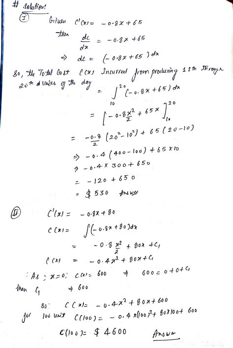 [solved] Math 110 Course Resources Definite Integrals Course Packet On The Course Hero