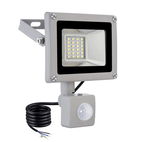 CIPACHO 20 Watt 180 Degree Gray Motion Activated Outdoor Integrated LED