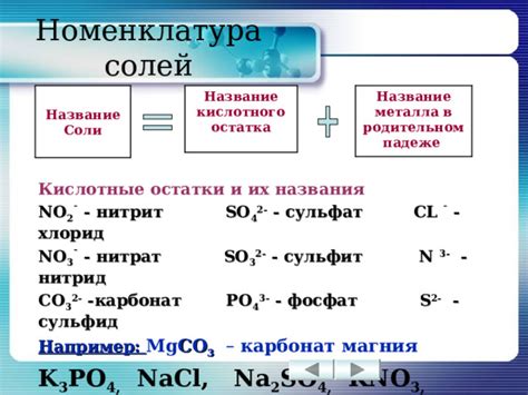 Соли , их состав и свойства