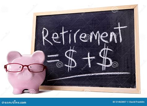 Piggy Bank With Retirement Growth Plan Formula Isolated On White