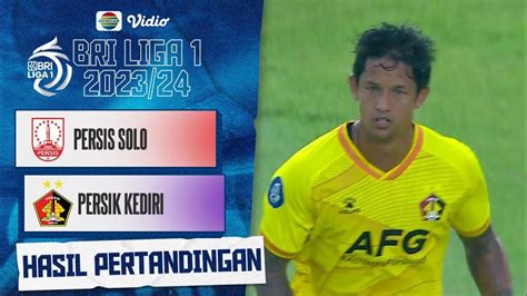 Hasil Akhir Pertandingan Persis Solo Vs Persik Kediri BRI Liga 1