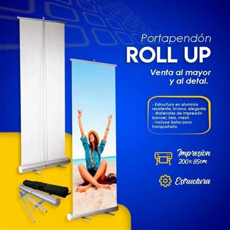 Portapendon Rollup Porta Pendón Roll Up Portapendones MercadoLibre