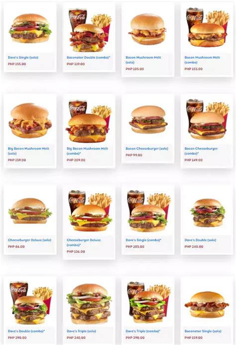 Wendys Philippines Menu Prices