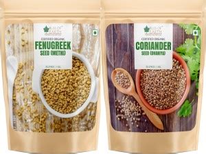 Bliss Of Earth Usda Organic Combo Of Fenugreek Whole Coriander Seeds