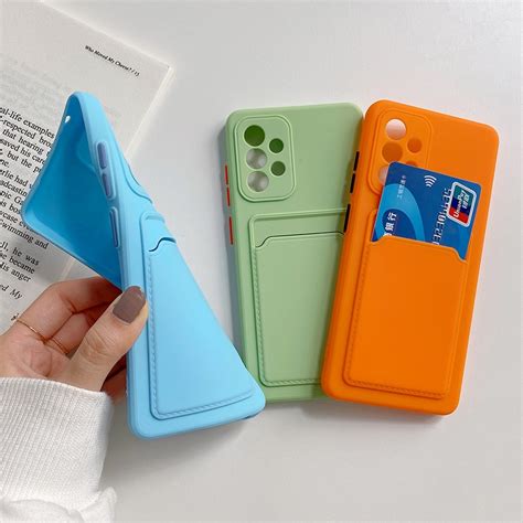 Capa Carteira Flexível De Silicone Porta Cartão Para Xiaomi Poco X3