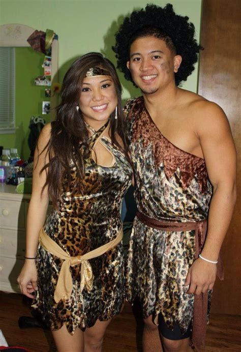 Cute Couple Halloween Costume Caveman And Cavewoman Hair Halloween Couple Costume Cute