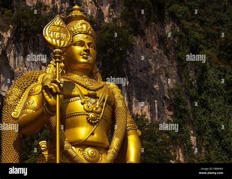 Murugan Statue During The Thaipusam Hindu Festival At Batu Caves ...