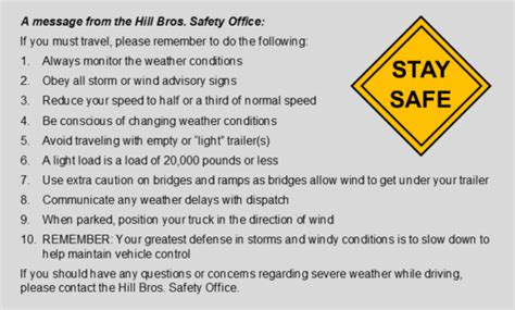 Drivers Stay Safe In High Winds Hill Brothers Transportation