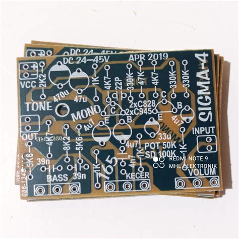 Pcb Tone Control 2 Transistor Mono Tipe 165 Sigma Lazada Indonesia