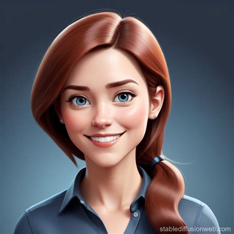 Professional Womans Pixar Style Cartoon Avatar Stable Diffusion Online