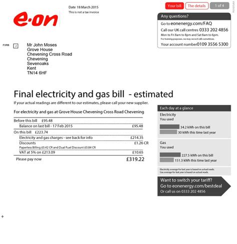 Printable Editable Blank Utility Bill Template Printable And