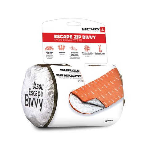 ARVA RESCUE BLANKET BIVVY ESCAPE ZIP Easy Gliss