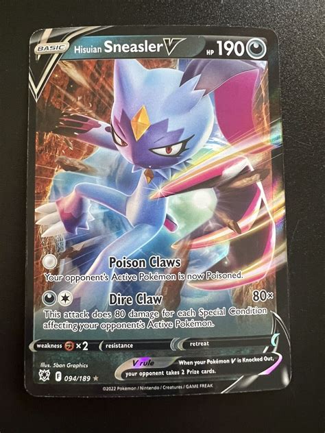 Hisuian Sneasler V Ultra Rare Astral Radiance Nm Pokemon Tcg