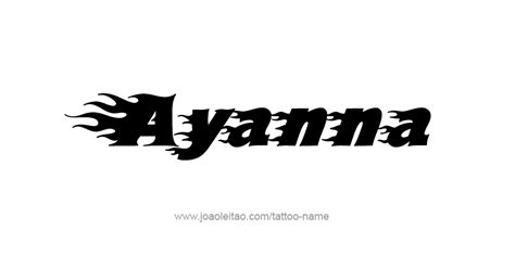 Ayanna Name Tattoo Designs