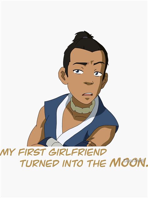 Sokka Girlfriend Turned Into The Moon Sticker By Kissed By Fire