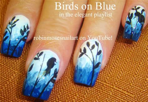 Nail Art By Robin Moses Bird Nails Bird Nail Art Love Bird Nails