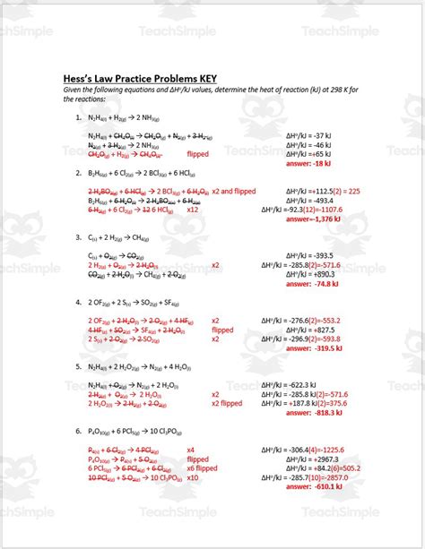 Free Hess Law Worksheet Download Free Hess Law Worksheet Png Images Free Worksheets On Clipart