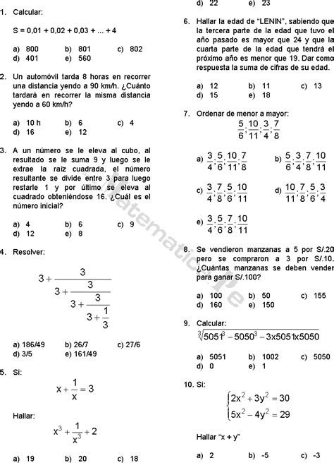 Rubiños 80 Problemas Resueltos De Razonamiento Matematico Secundaria Matematicas