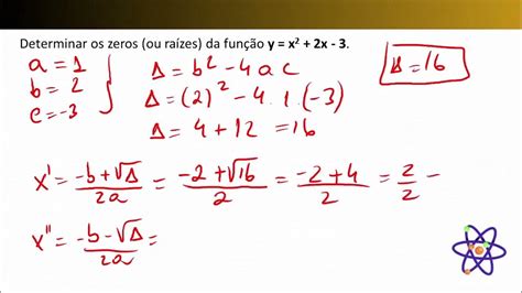 Determinar Os Zeros Ou Raízes Da Função Y X2 2x 3 Youtube