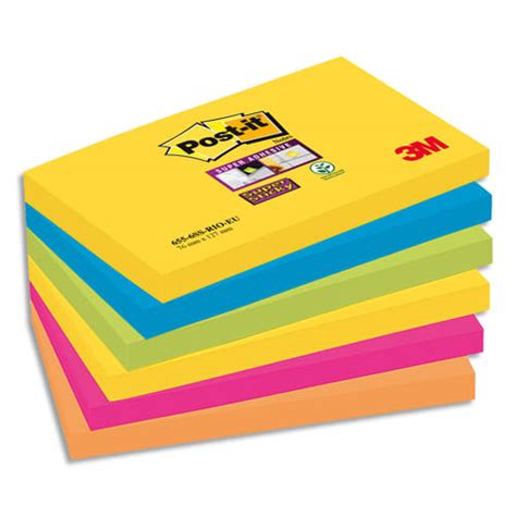 Post It Post It Lots De 6 Blocs Notes Super Sticky Post It® Couleurs