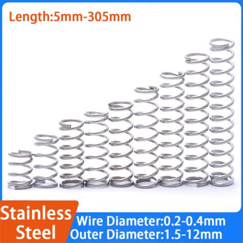 Compression Springs Wire Dia 0 2mm 0 4mm Stainless Steel Small Pressure