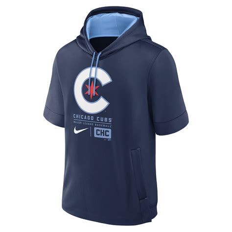 Chicago Cubs Nike Mens City Connect Navy Short Sleeve Hoodie Clark