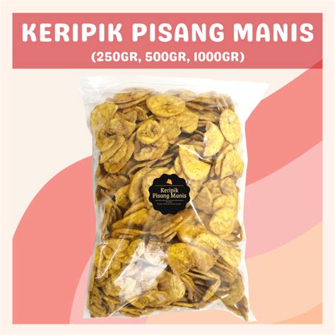 Delish Snacks Keripik Pisang Manis Grosir 250gr 500gr 1000gr