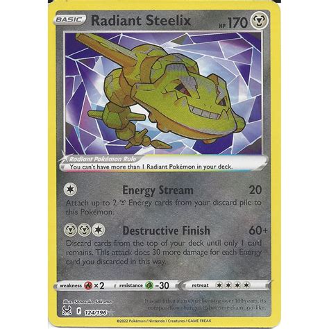 Pokemon Trading Card Game Radiant Steelix Radiant Rare Card