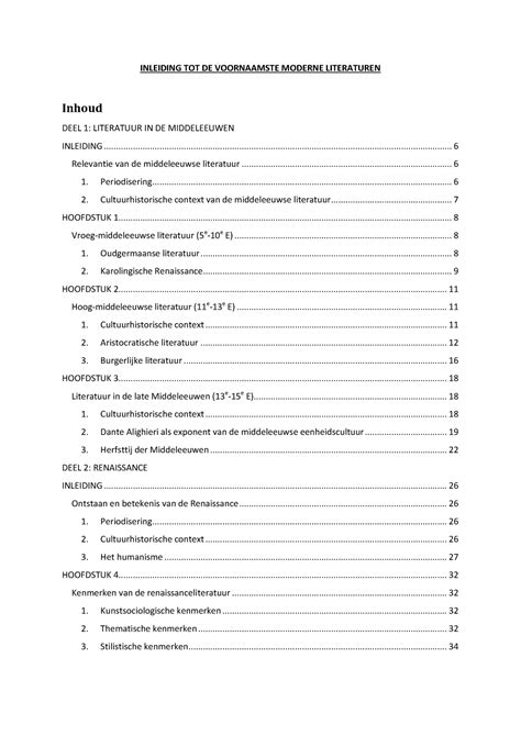 Samenvatting College 1 12 Compleet INLEIDING TOT DE VOORNAAMSTE