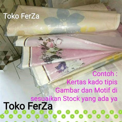 Jual Kertas Kado Sampul Kado Tipis Murah Samak Bergambar Kertas